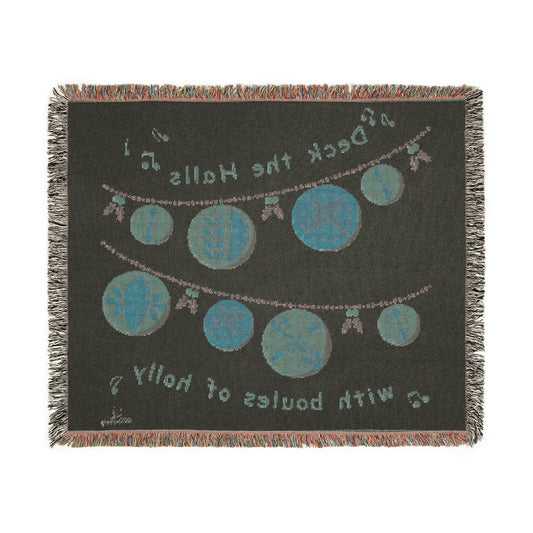 Deck the Halls Sourdough Garland - Cotton Woven Blanket