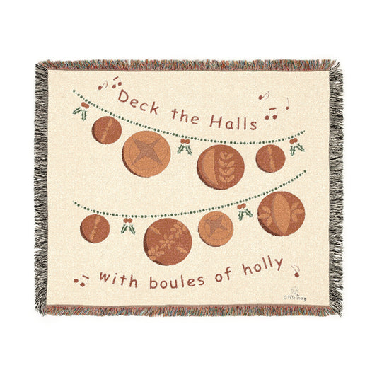 Deck the Halls Sourdough Garland - Cotton Woven Blanket